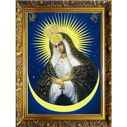 Алмазная мозаика без подрамника «Остробрамская икона Божией Матери» 30 × 40 см