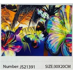 Алмазная мозаика на подрамнике /20х30см./, "Бабочки" арт.JS21391, 24-661