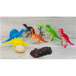 Набор "Динозавров" пластик, арт.111-1 /9 предметов, от 3,5 до 11см./, 12-81