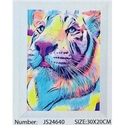 Алмазная мозаика на подрамнике /20х30см./, "Белый тигр" арт.JS24640, 24-665