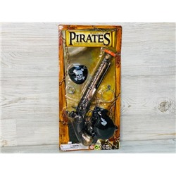 Набор пирата (пистолет, повязка на глаз, кольцо, метка, мешок), 25-108