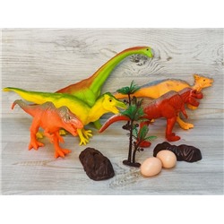 Набор "Динозавров" резиновый+плас с пищалкой арт.111-2 /11 предметов, от 3,5 до 33см./, 12-83,24-991