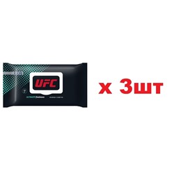 UFC x EXXE Влажные салфетки тонизирующие 100шт с пластиковой крышкой 3шт