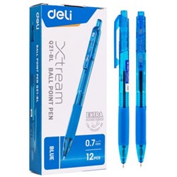 Ручка автоматическая шариковая X-tream EQ21-BL синяя 0.7мм (1485128) Deli