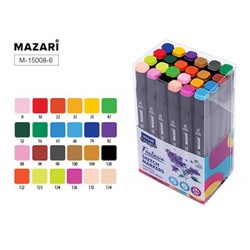 Набор  24 скетч маркеров двусторонних "FANTASIA" Main colors (основные цвета) M-15023-24 Mazari