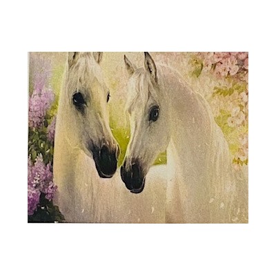 Алмазная мозаика /40х50см./, "Пара белых лошадей" арт.GС70956, 24-503