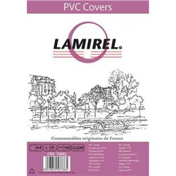 Обложка для переплета А4 100 шт. 200мкм прозрачная "Transparent" PVC LA-78682 Lamirel