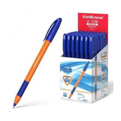 КС-Ручка шариковая U-109 Orange Stick Grip Ultra Glide Technology синяя 1.0мм 47591 Erich Krause {Индия}