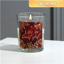 Свеча интерьерная в стакане «Мечтай», аромат корица