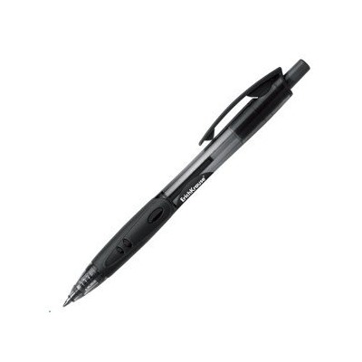 .Ручка авт шарик EK Fusion, 0.7мм, корпус тонир/черный, резин/наклад, клип, ЧЕРНЫЙ