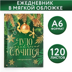 Новый год. Ежедневник А6, 120 л «Чудо обязательно случится»