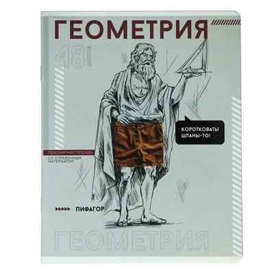 Тетрадь предметная "Яркие детали", 48 листов в клетку "Геометрия", обложка мелованный картон, выборочный твин-лак, УФ-лак, блок офсет