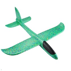 Самолёт планер зелёный два режима полёта /36х37х9см./, 21-430