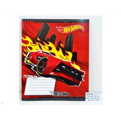 Тетрадь 12 листов клетка Mattel Hot Wheels, 9501215