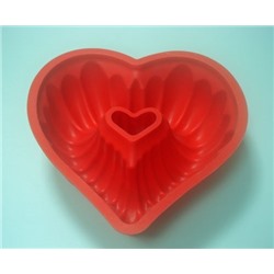 Силиконовая форма для выпечки кексов в форме сердца, 15х15х6 см, Акция!