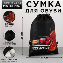 Мешок для обуви «1 сентября: Power» нетканное полотно, размер 30 х 40 см