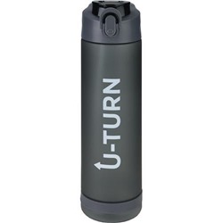 Бутылка для воды. Сила. U-TURN (8500мл, с крышкой-защелкой, пластик, черная, в коробке) УД-9393, (ООО "МИЛЕНД")