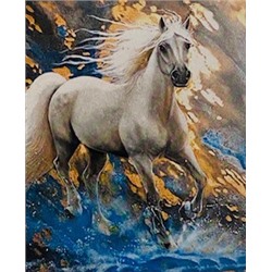 Алмазная мозаика /50х65см./, "Белая лошадь" арт.AGK74712, 24-530