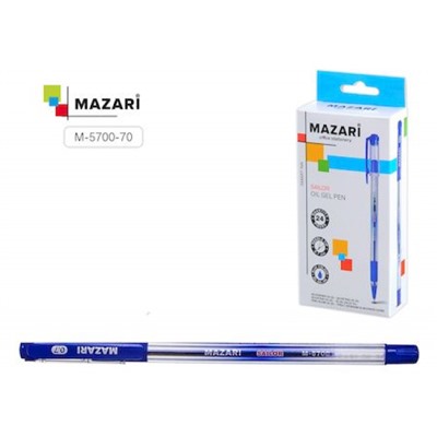 Ручка шариковая масляная "SAILOR" синяя 0.7 мм, игольчатый пиш. узел M-5700-70 Mazari