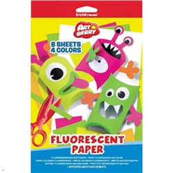 Флуоресцентная бумага ArtBerry®, В5, 8 листов, 4 цвета, игрушка-набор для детского творчества