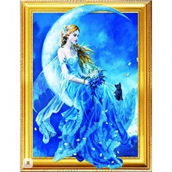 Алмазная мозаика /40х50см./, " Девушка на луне " арт.GА74633, 22-882