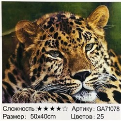 Алмазная мозаика /40х50см./, " Леопард " арт.GA71078, 22-828