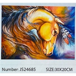 Алмазная мозаика на подрамнике /20х30см./, "Лошадь" арт.JS24685, 24-666