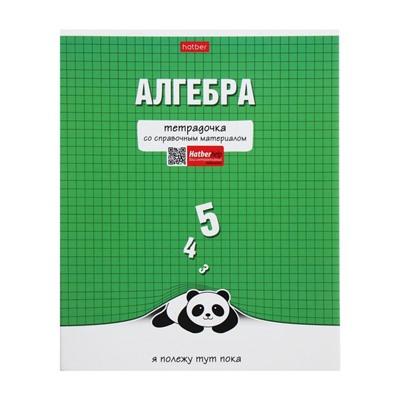 Тетрадь предметная "Тетрадочка", 48 листов в клетку "Алгебра", обложка мелованный картон, выборочный лак, со справочным материалом