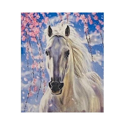 Алмазная мозаика /40х50см./, "Белая лошадь" арт.GC72543, 24-514