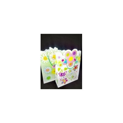 Подарочный пакет ламинированный 30х23х8,0 (35-132) (веревочные ручки) цветы