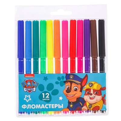 Фломастеры, 12 цветов, Paw Patrol