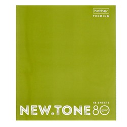 Тетрадь 48л кл NEWtone PASTEL Олива, обл мел карт, гл лам, бл 80 г/м2