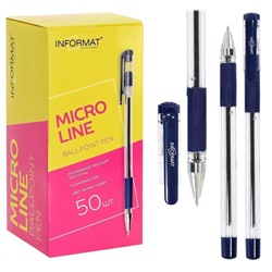 Ручка шариковая синий 0,4 мм игольчатый наконечник INFORMAT MICRO LINE