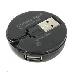 *USB разветвитель DEFENDER QUADRO LIGHT USB2.0, 4 порта, подсветка