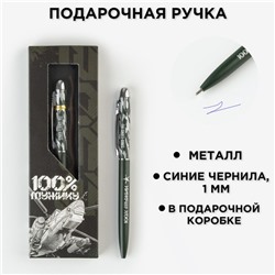 Подарочная ручка «100% мужик», матовая, металл