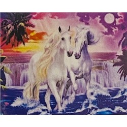 Алмазная мозаика /40х50см./, "Белые лошади" арт.GС70979, 24-504