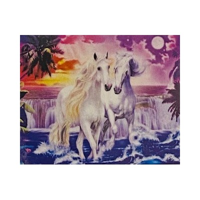 Алмазная мозаика /40х50см./, "Белые лошади" арт.GС70979, 24-504