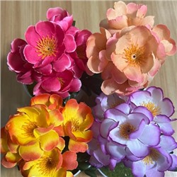 Цветы искусственные декоративные Фиалка (5 цветков) 18 см