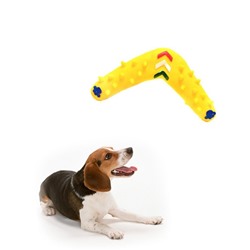 Виниловая игрушка-пищалка для собак Бумеранг, 27х19 см, Акция!