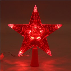 Фигура светодиодная ЗВЕЗДА ДЛЯ ЁЛКИ 10 ламп LED, 16 см, Красный