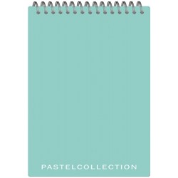 Блокнот на спирали А5 60л клетка "Pastel Collection Mint" пластиковая обложка 3410 Полином
