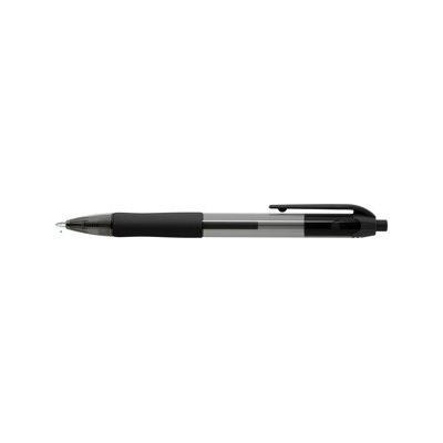 .Ручка авт гел EK Smart-Gel, корпус тонир/черный, резин/наклад, клип, ЧЕРНЫЙ