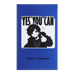 Записная книжка А5, 80 листов "Аниме", твёрдая обложка, матовая ламинация, выборочный УФ-лак, блок 65г/м2